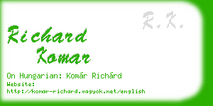 richard komar business card